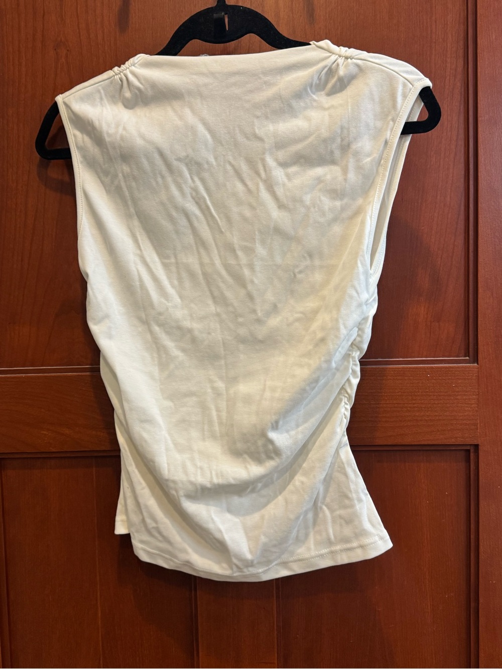 Petal & Pup Cream Ivory Ruched High Neck Tank Top NWT